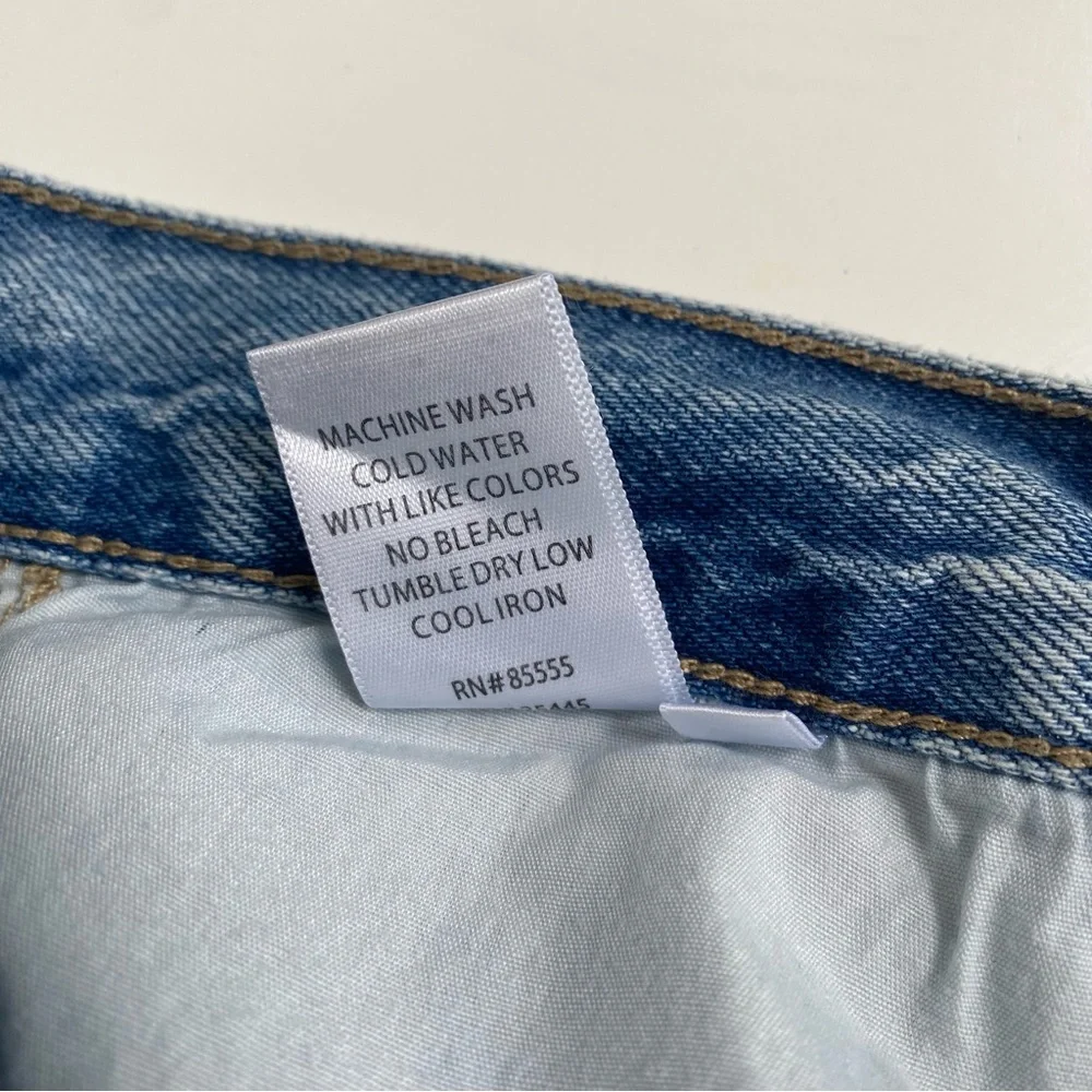 Pistola Light Blue Adam Wash Nova Button Fly Cut-Off High Rise Denim Shorts 26